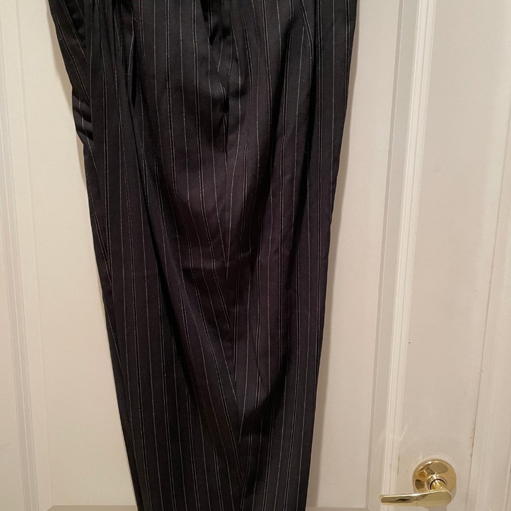Dark Grey Dress slacks with vertical stripes 16